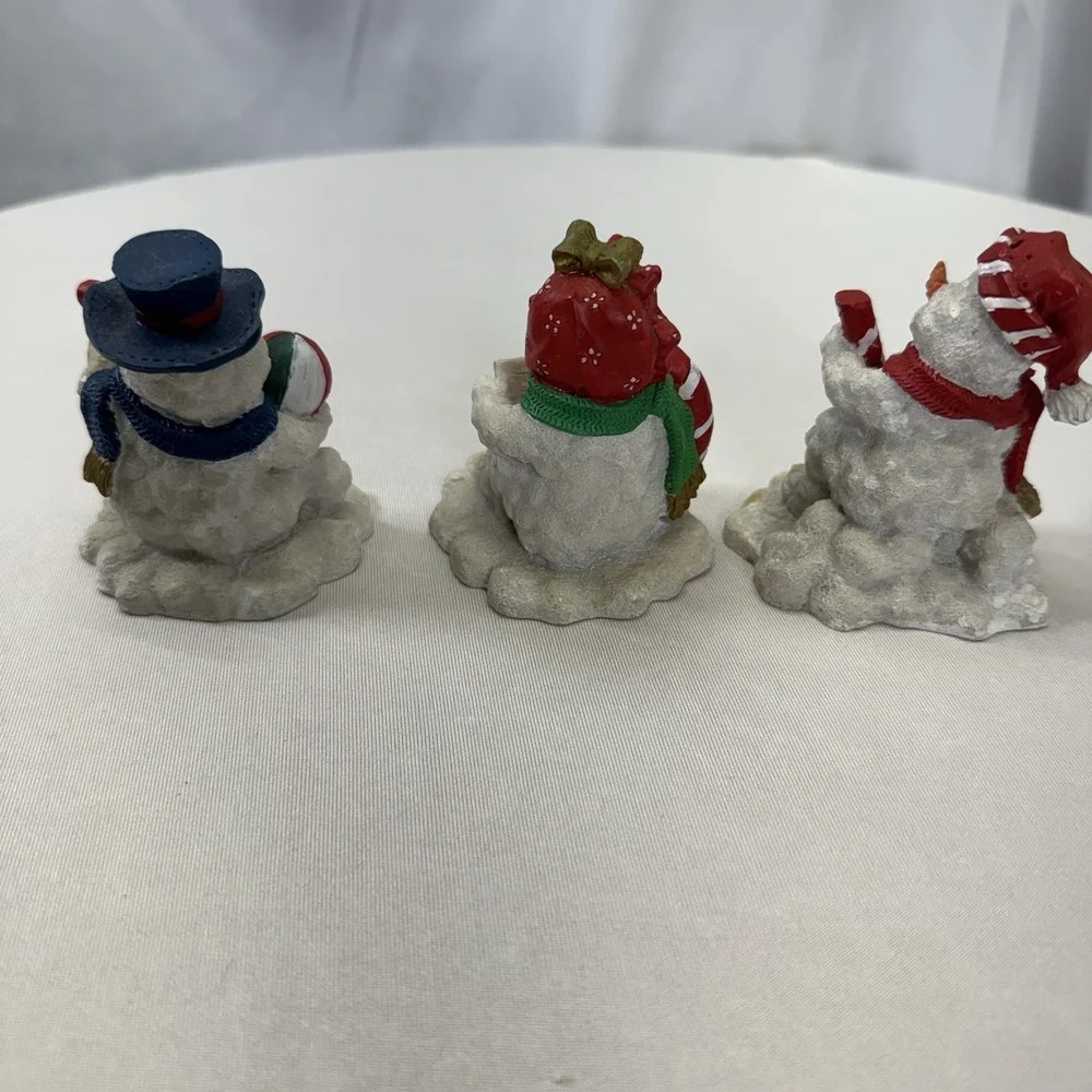 Set‎ Of 3 JOY Snowman Figurines